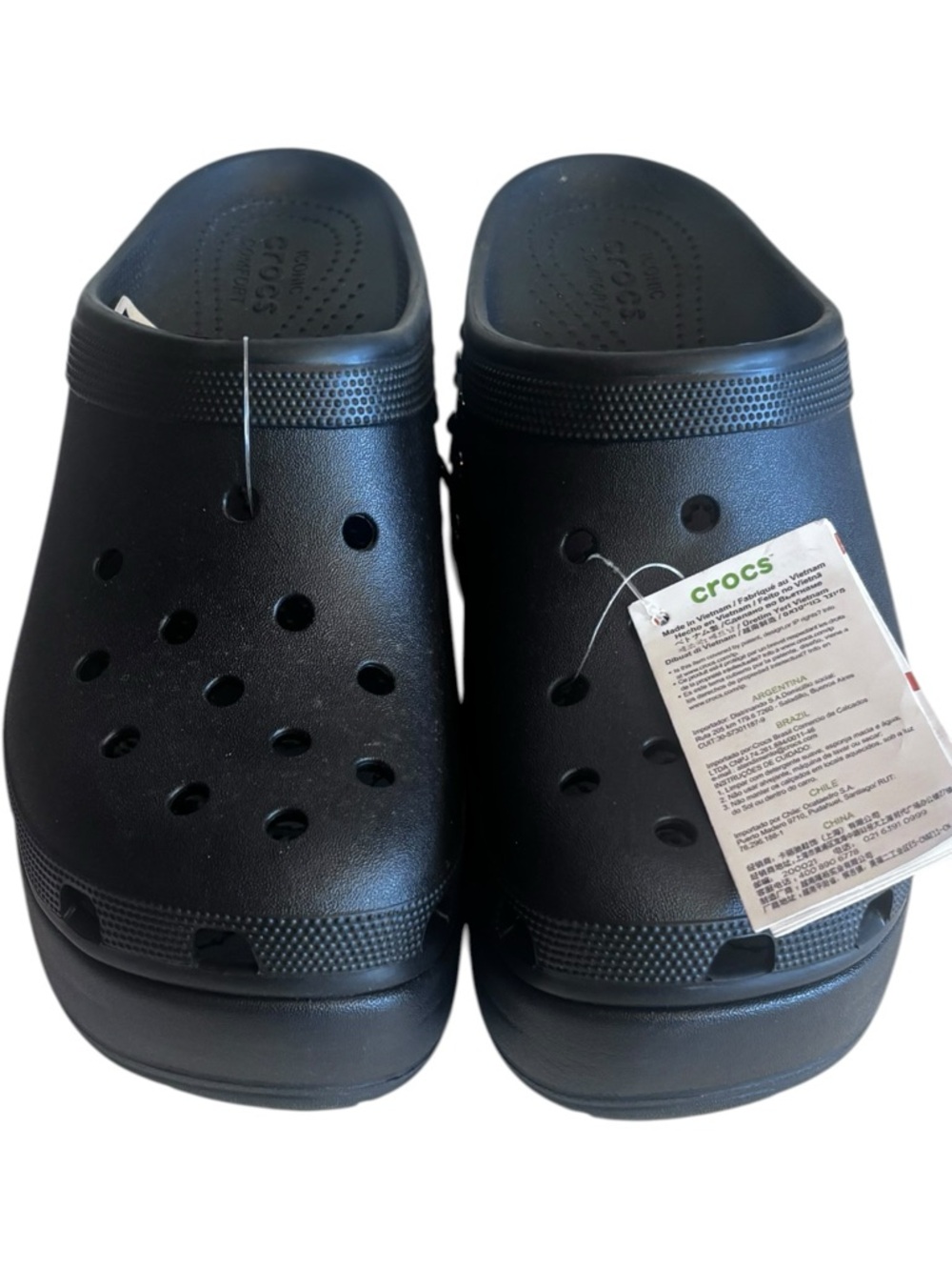 Crocs Siren Studded Clogs Black Platform Heels Goth Chunky Y2K Alt Size 11 NWT - Picture 5 of 8